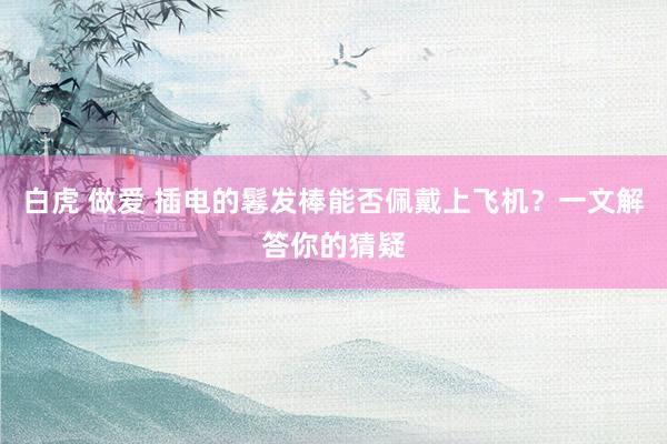 白虎 做爱 插电的鬈发棒能否佩戴上飞机？一文解答你的猜疑
