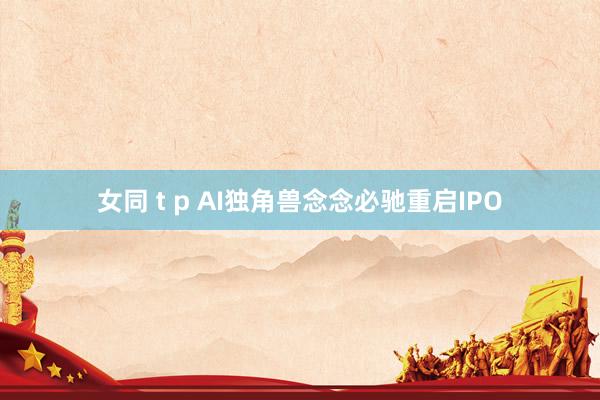 女同 t p AI独角兽念念必驰重启IPO